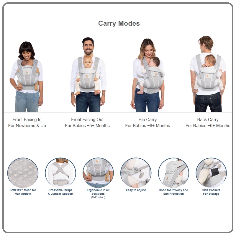 ErgoBaby Omni Breeze Carrier | Gendongan Anak