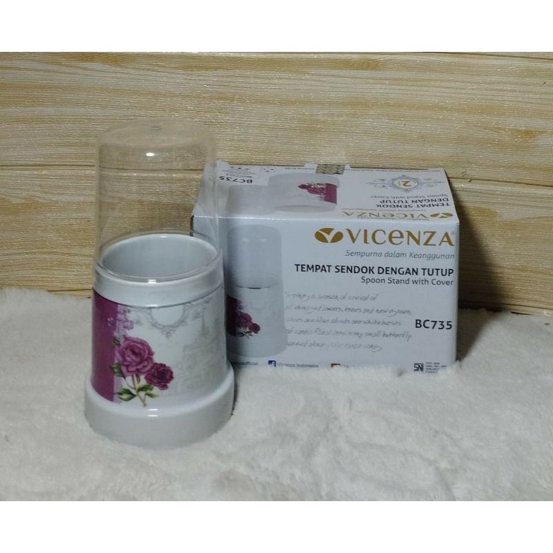 Tempat Sendok Vicenza BC735/Wadah sendok/Tempat sendok bertutup/Tempat Sendok