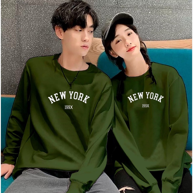 COD BAJU LENGAN PANJANG COUPLE NEW YORK 199X / CREWNECK LENGAN PANJANG PASANGAN