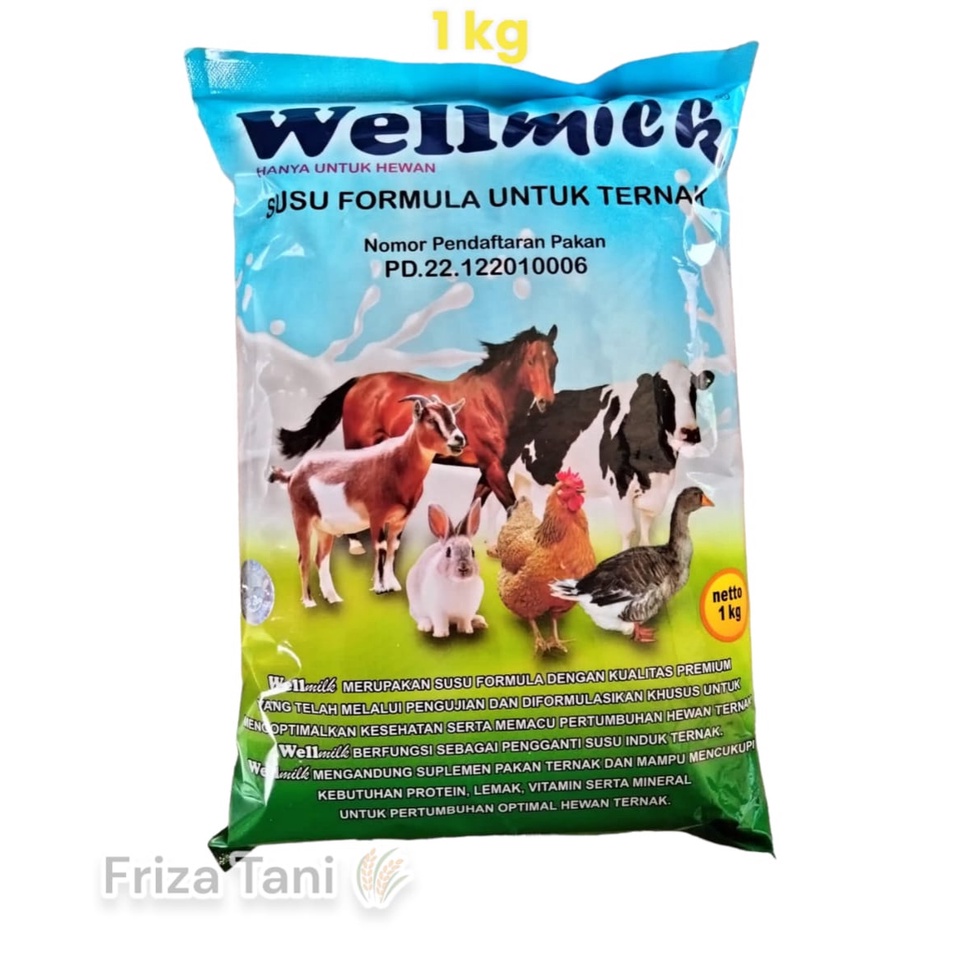 Wellmilk 1kg Susu Hewan PREMIUM Untuk anak Hewan penganti Induk Profat Maxinos PT. Nusantara Abadi K
