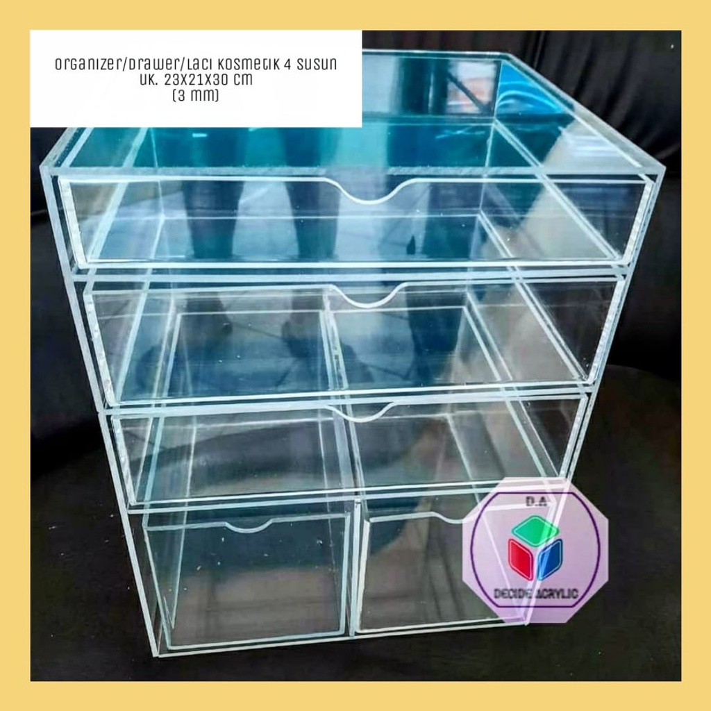 

Decide Acrylic Akrilik Organizer Drawer Rak Laci Susun Custom ATK Aksesoris Make Up Makeup Kosmetik Serbaguna