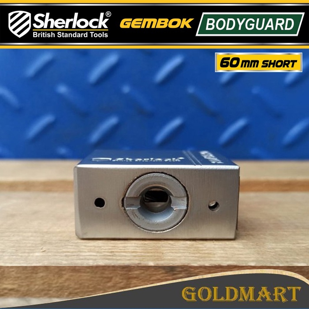 Gembok Bodyguard 60 mm Pendek Original Sherlock Anti Maling