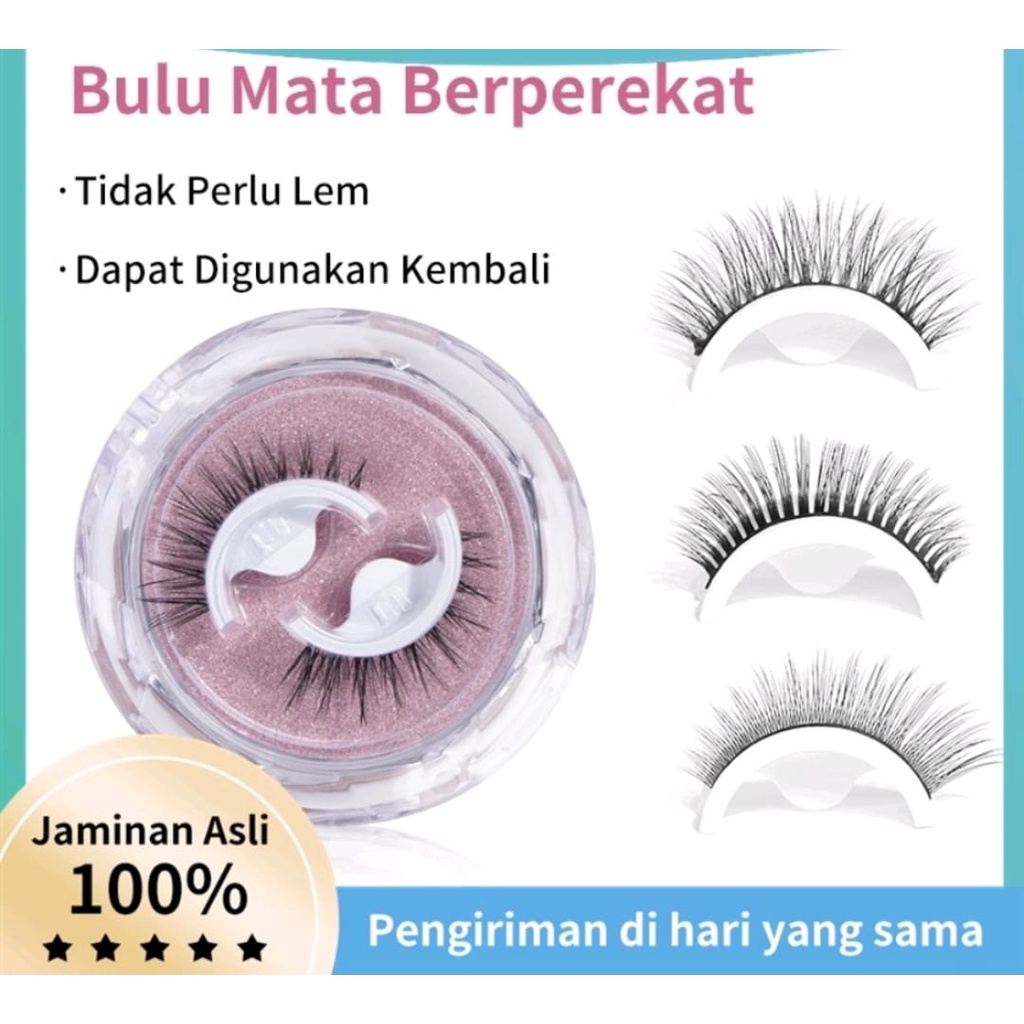 Bulu Mata Palsu Magnet Magic 3D Tanpa Lem Reusable Self Adehsive Eyelash Extention Magnetic