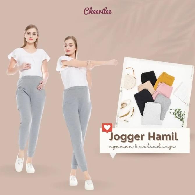 Celana Hamil Jogger Wanita Panjang Cheerilee Casual Nyaman