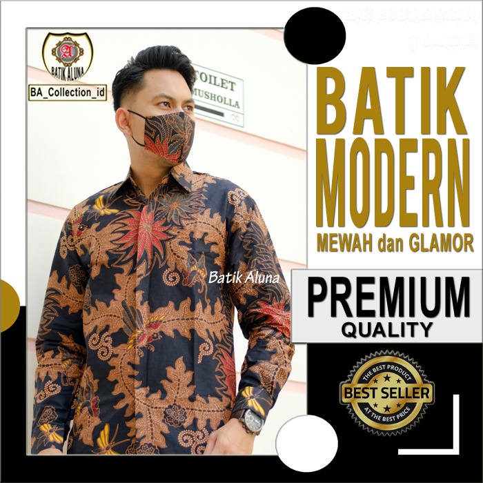 Baju Batik Pria Lengan Panjang Premium Prabuseno Solo Prabu Cowok Handara Laki Laki Keris Rianty Mew