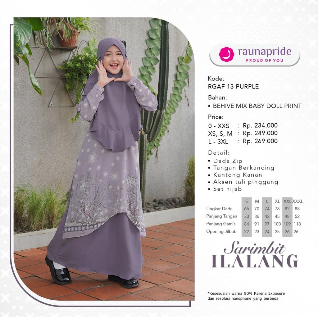 Rauna Sarimbit Ilalang SR 13 - Purple / Terbaru 2023 / Fashion Muslim