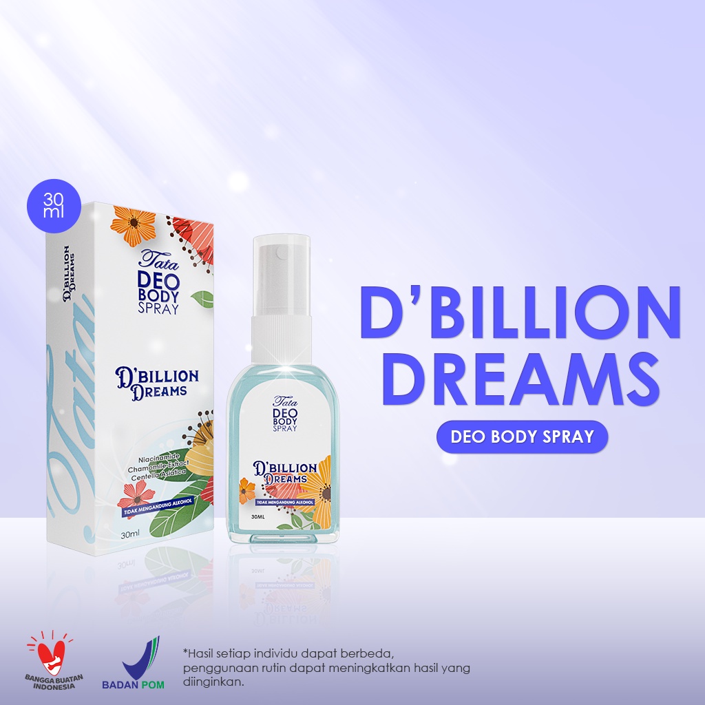 Tata Deo Body Spray D'Billion Dreams / English Pear &amp; Freesia / Black Ophium 30ml - Deodorant Spray