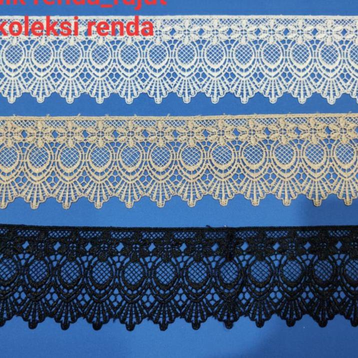 ۩ RENDA GIPER, RENDA BORDIR LEBAR 8CM PER ROLL 15YARD ○