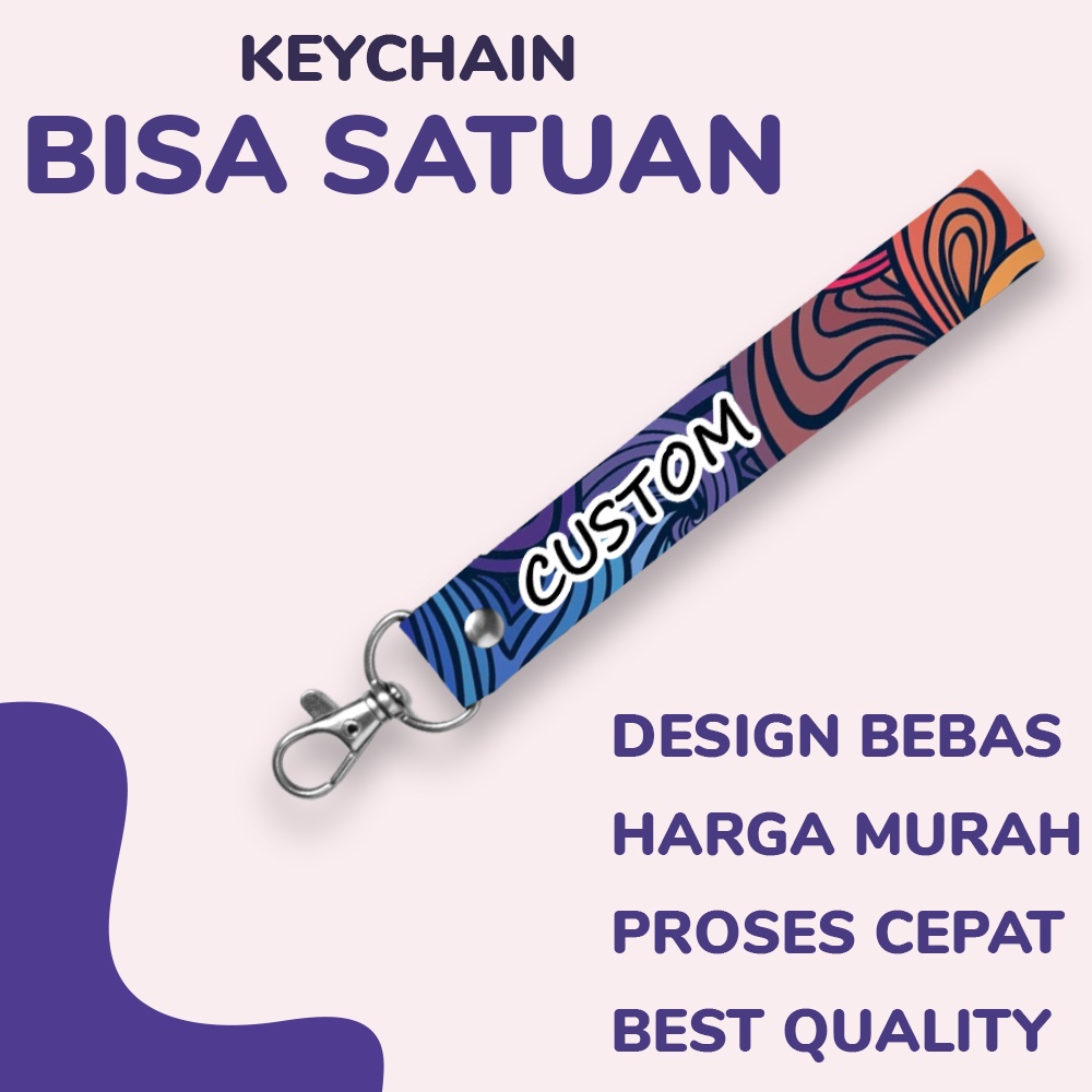 Keychain Custom Gantungan Kunci Custom Full Print 2 sisi murah