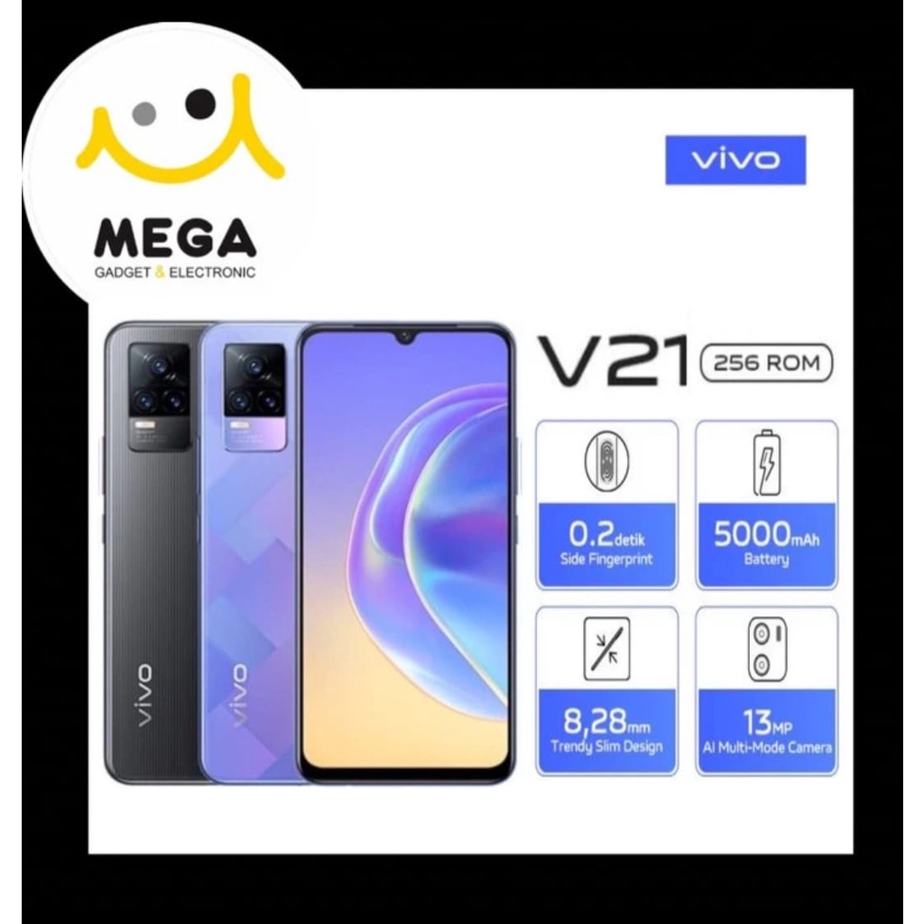 Vivo V21 4G 8GB + 256GB Garansi Resmi Vivo Indonesia