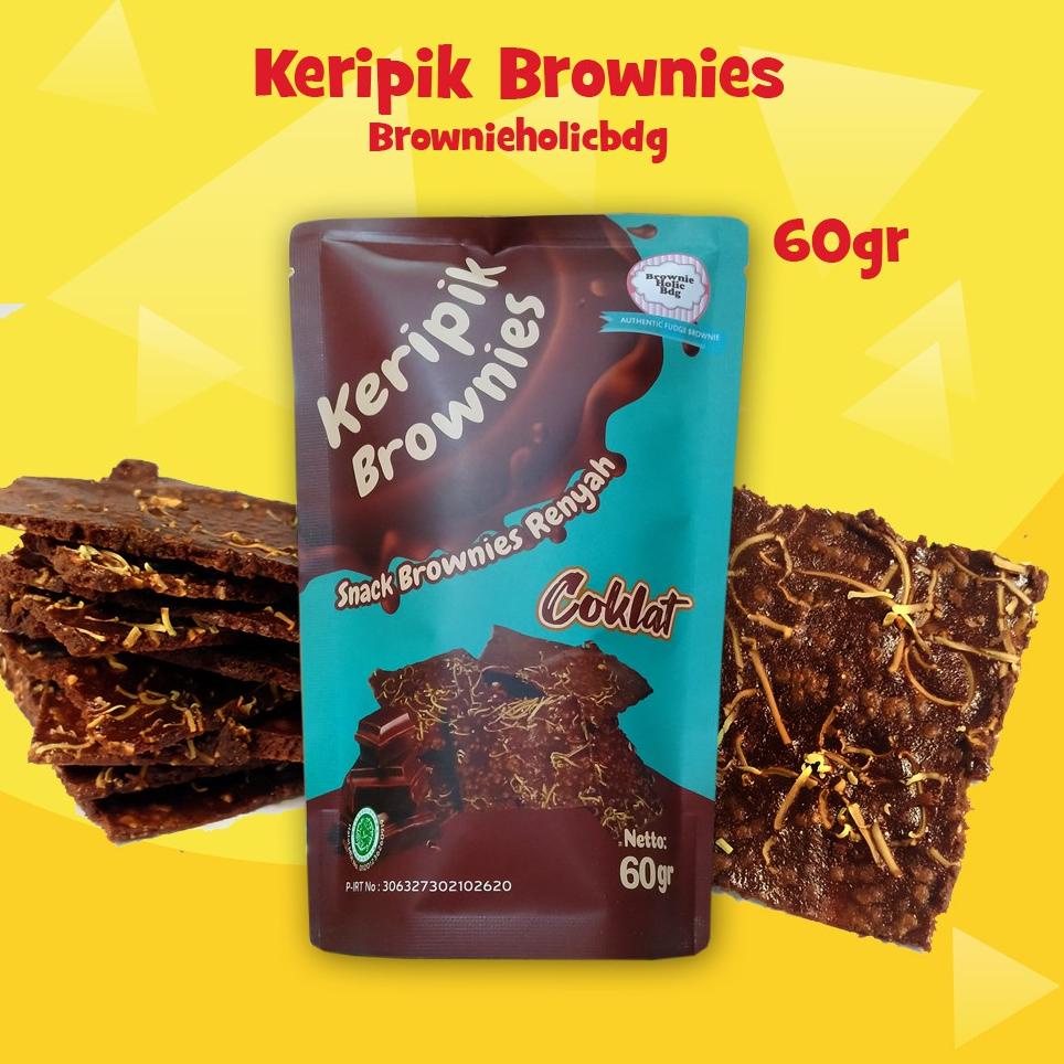 

9.9 STOK READY Keripik Brownies Kering Coklat Renyah Brownieholicbdg