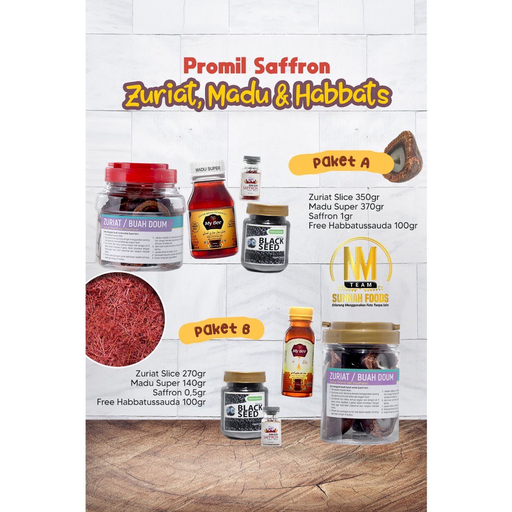 

Paket Promil Saffron Free Habbatussauda