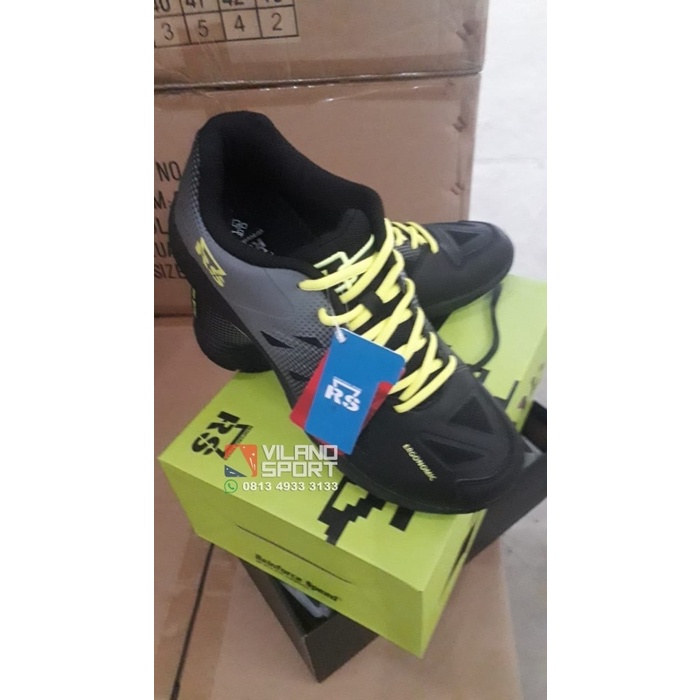 {MentariStore} Sepatu Badminton RS SND 05 Hitam/Grey - Hitam 37 Limited