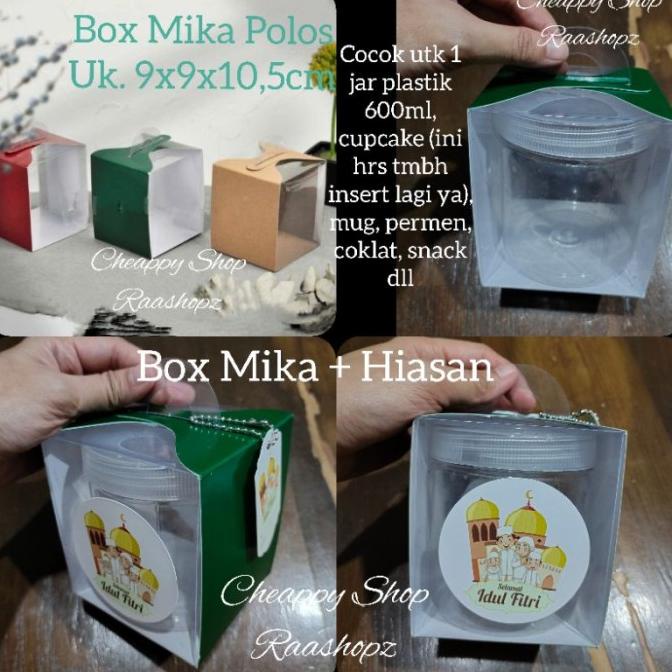 PROMO Box 9x9 Cupcake Muffin 1 jar 600ml Lebaran Kue Kering Kuker Mika Dus k