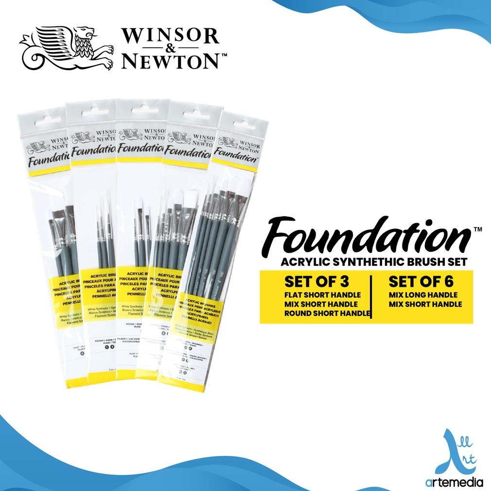 

Kuas Lukis Winsor & Newton Foundation Set 6 Mix White Brush Short Handle