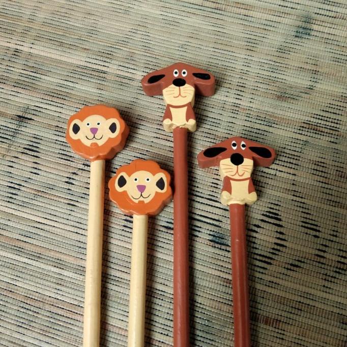 

Pensil Pencil Kayu Alat Tulis Stationery Lucu Topper Karakter binatang