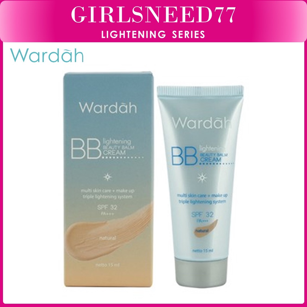 Wardah Lightening BB Cream  15 ml - SPF 32 PA+++, Licorice Extract dan Vitamin B3 - GIRLSNEED77 COD