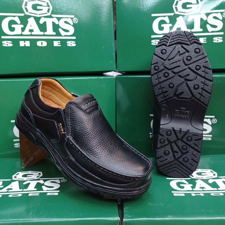 Sepatu Pria Gats LB 5001 Black.Sepatu Kulit Terbaru Original Gats