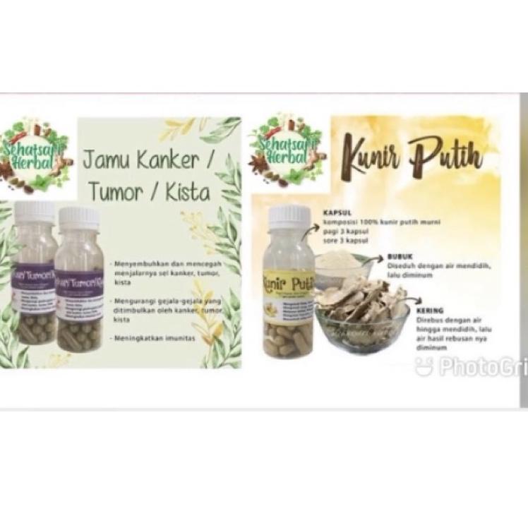 

HOT promo paket kanker & kunir putih