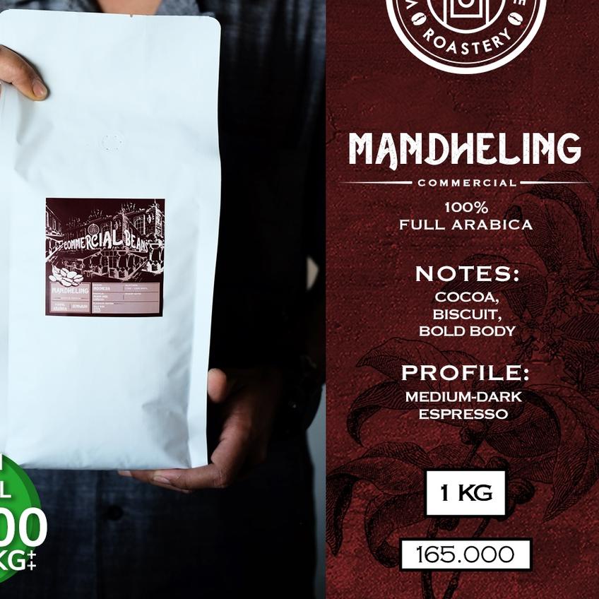

♤ Kopi Arabika Mandheling 100% Full Arabica For Espresso Roasted Beans Commercial - MURAH 1 Kg ▲