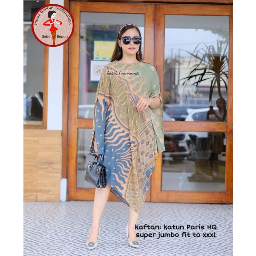 Pusat Busana Tasikmalklaya - Outer wanita Kaftan Batik Catton Paris Silk Bramantia