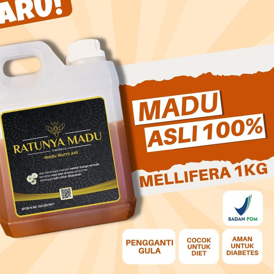 

♥ Murni Asli 1Kg Ratunya Mellifera Natural Pure Raw Honey ❀