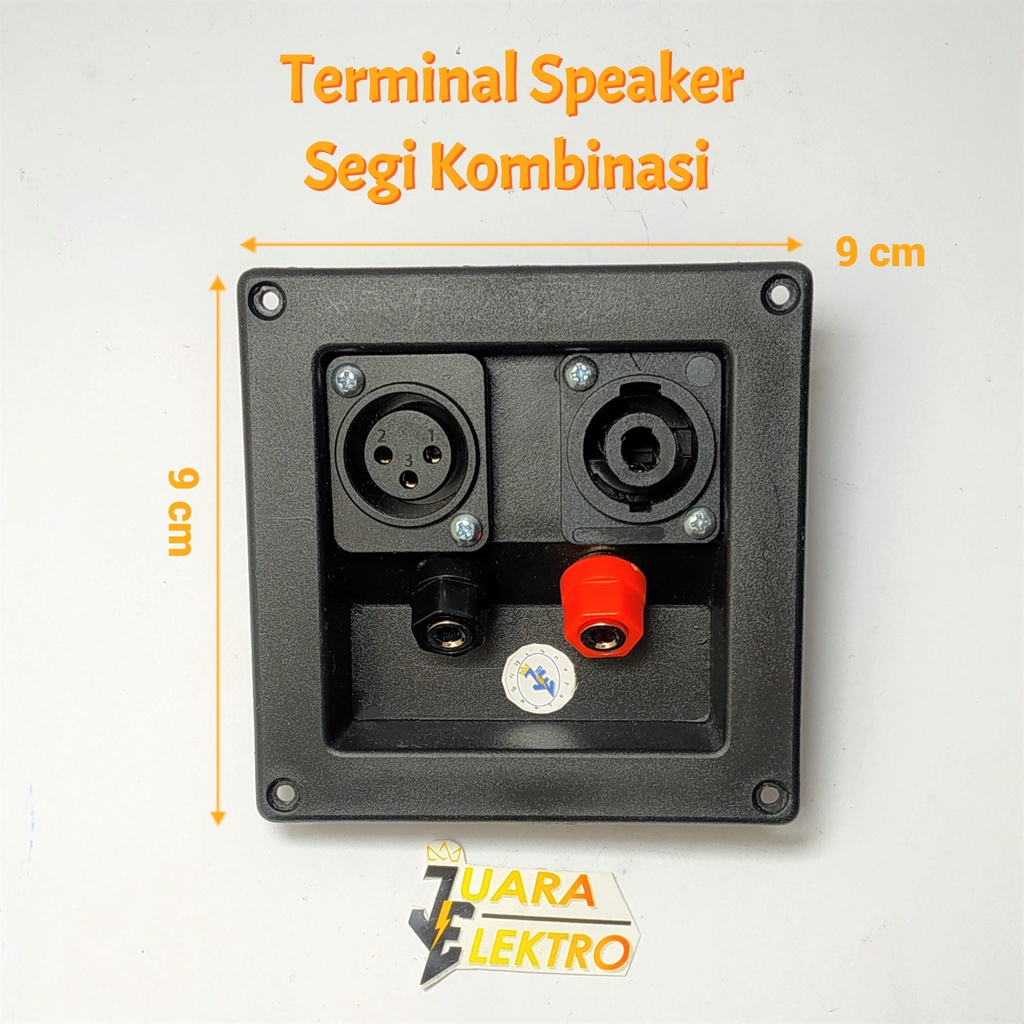 Terminal Speaker Segi Kombinasi | Terminal Speaker Box Kotak/Persegi 2 PIN