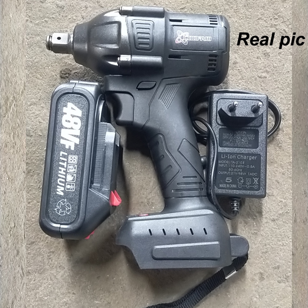 Cordless impact wrench 48V 23000mAh mesin buka tutup baut 48volt impek impak impect wrench