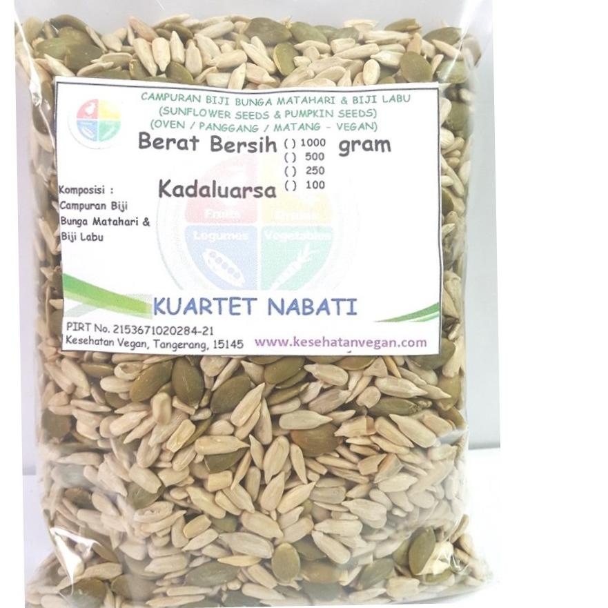 

➮ 1000gr Roasted Campuran Biji Labu / Pumpkin Seed & Biji Bunga Matahari / Sunflower Seed - Panggang ֍