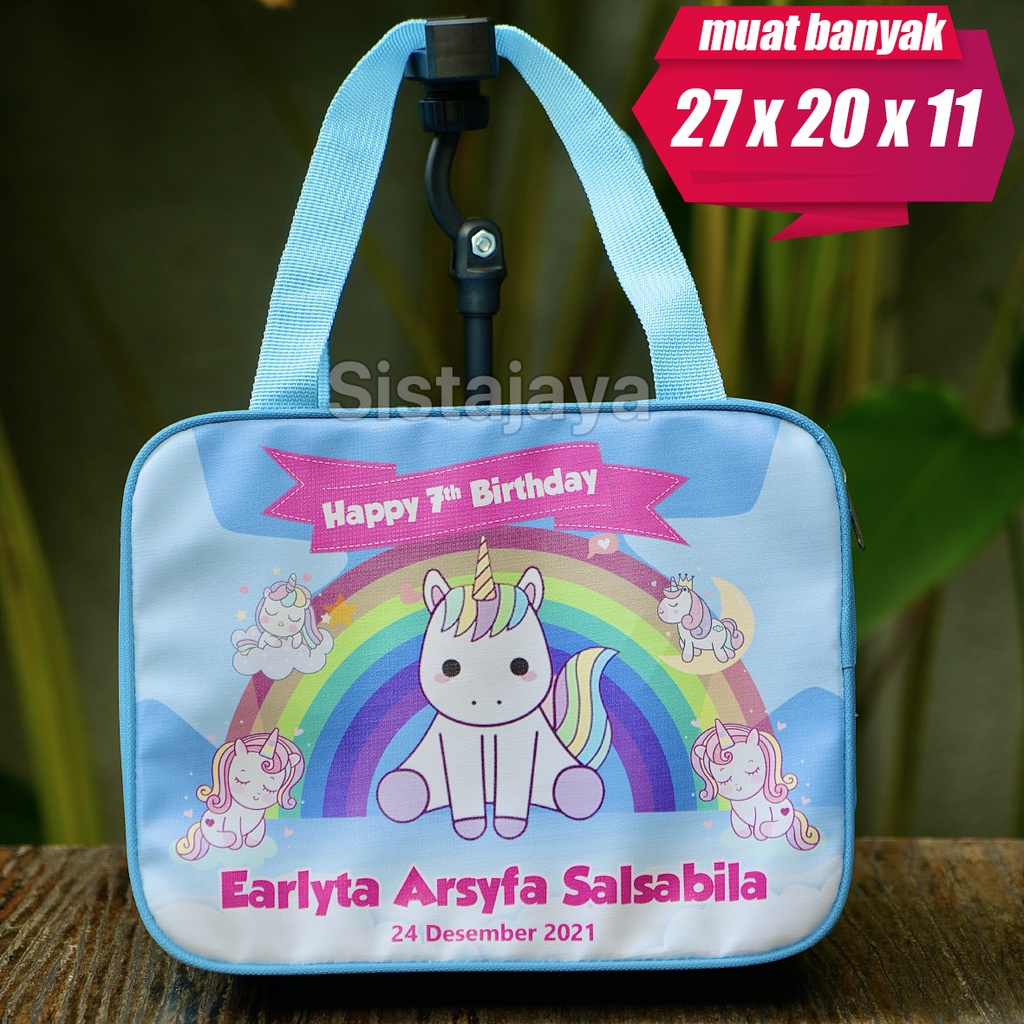 Goodie bag custom resleting Unicorn / Mydreamgoodies / Goodie bag ulang tahun anak custom nama / Goo