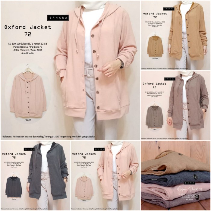 jaket hodie wanita oxford jacket mat kaos polos tebal melar adem ori Berkualitas V6G3
