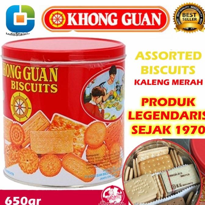 

[PROMO] BISKUIT KHONG GUAN ASSORTED BISCUITS KALENG BULET 650gr rah03
