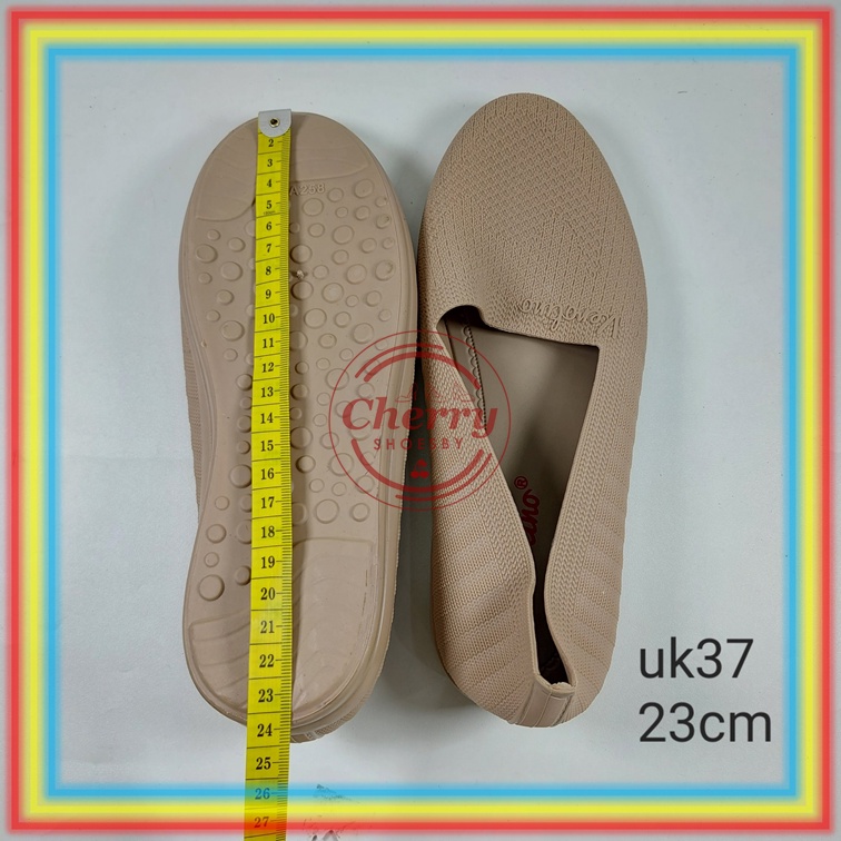 A258-2 Sepatu Jelly Karet Wanita Verotino Sepatu Cewek Kerja Kuliah Sekolah Casual Lentur Karis