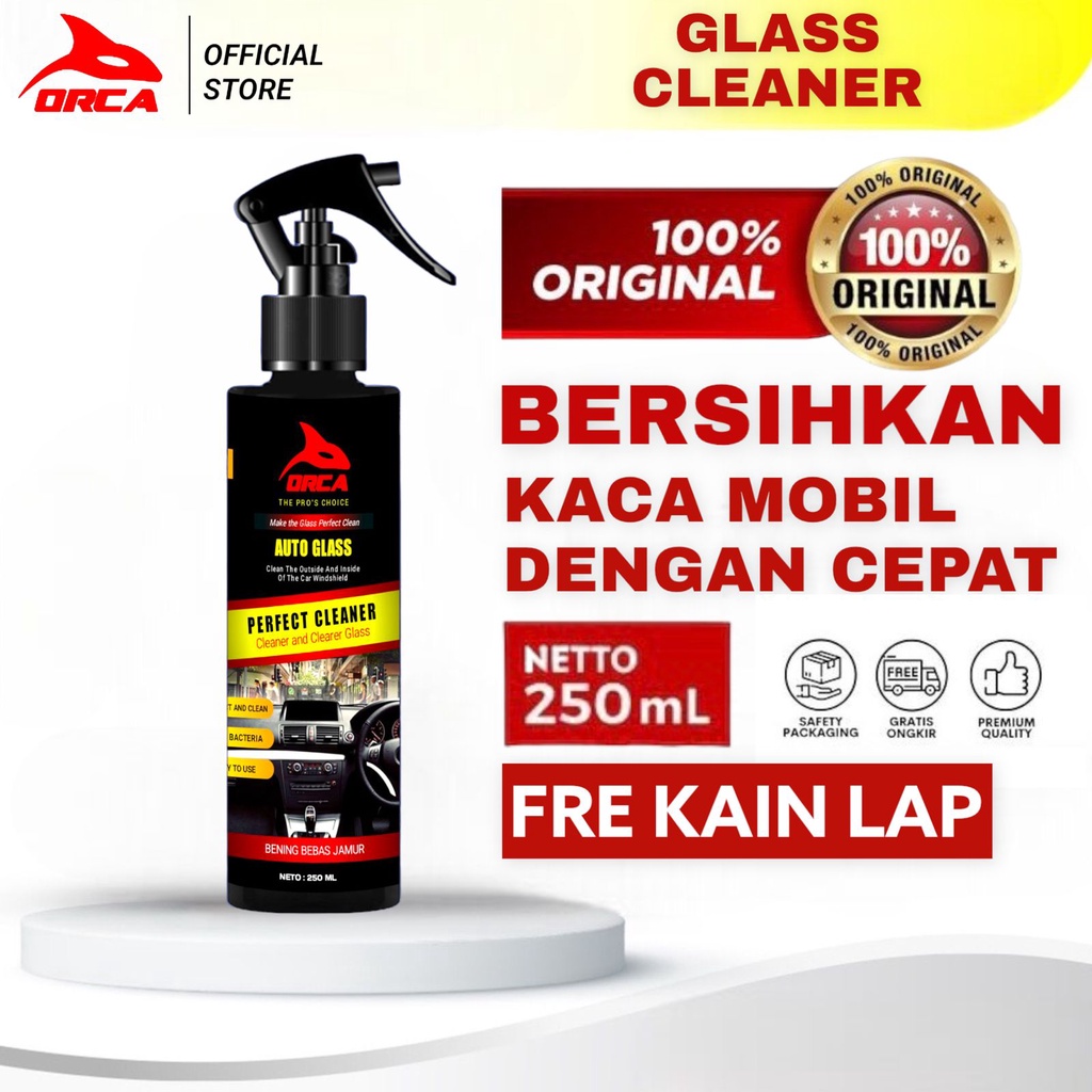 Orca Auto Glass Perfect Cleaner Pembersih Jamur kaca Mobil 250ml / Waterspot Remover