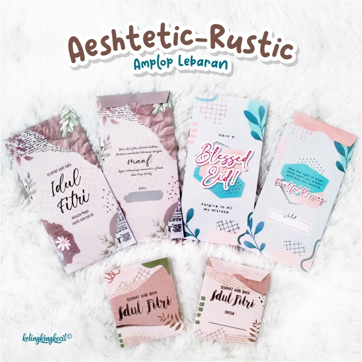 

Amplop Lebaran Seri Aesthetic Rustic Isi 25