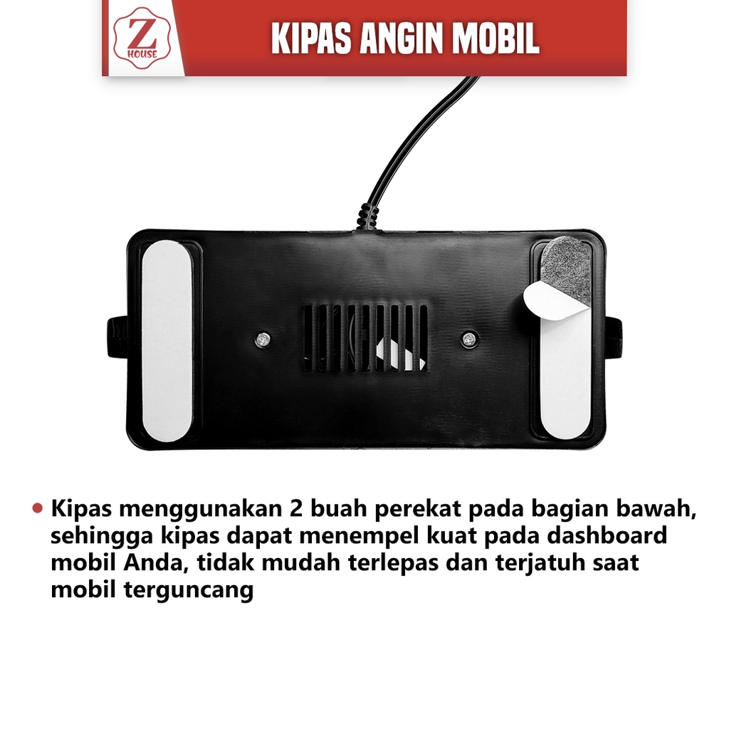 Kipas Angin Mobil Double-Headed Fan Aksesoris Mobil Interior Kipas Angin Mobil Car Cooling Double Fan/Kipas Angin Mobil 24 Volt kipas angin gantung mobil serba guna multi fungsi