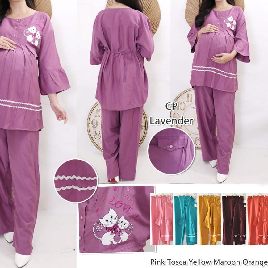 ☋ Stelan Ibu Hamil Jumbo Baju Santai Baju tidur Ibu Hamil Baju Kekinian Ibu Hamil ✦
