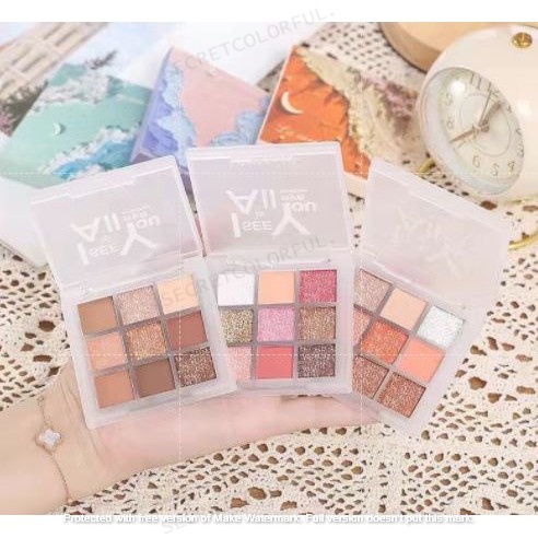 LAMEILA Eyeshadow NEW Palette 9 Warna Pigmen Glitter (Kotak Kecil)