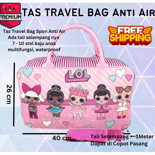 COD ~ BIG SIZE Travel Bag Anti Air selempang + jinjing motif karakter BTS bt21 mickey mini doraemon helokity hellokity avenger travel bag tas travel tas mudik tas lebaran tas multifungsi tas anak tas jinjing travel bag lebaran mudik TRAVEL SPON