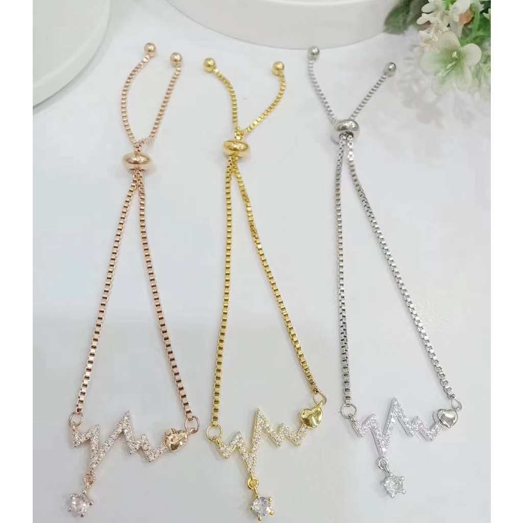 Kalung Titanium Anti Karat Permata Perhiasan Fashion 3047/216