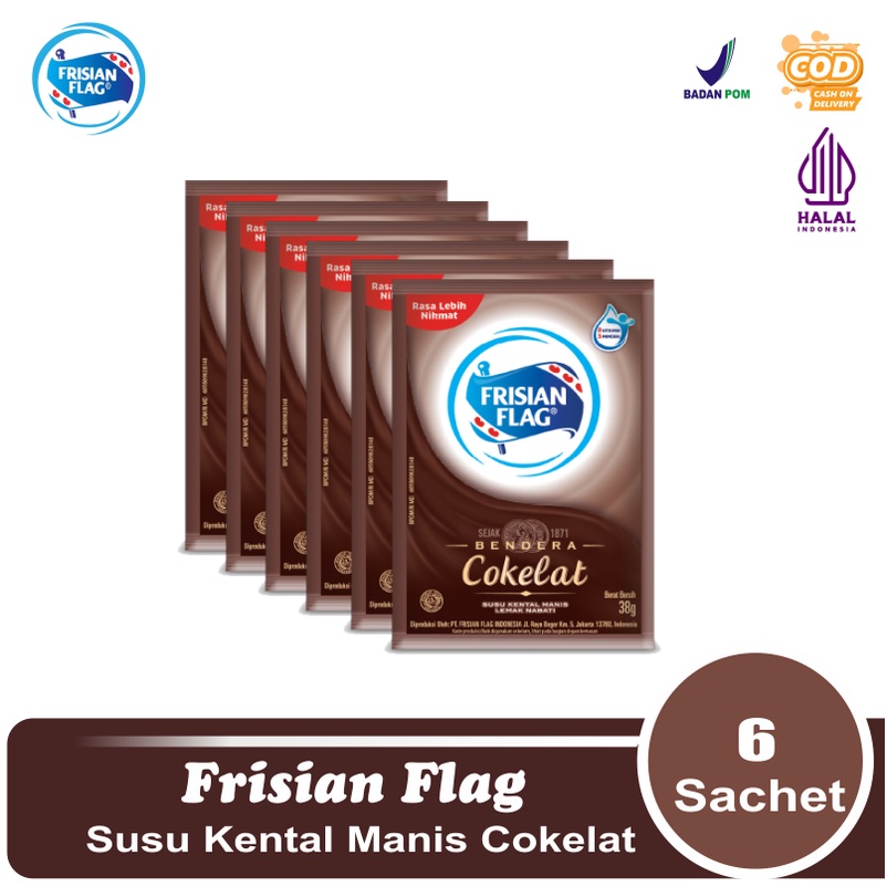 

Frisian Flag Susu Kental Manis Cokelat 6 x 38gr