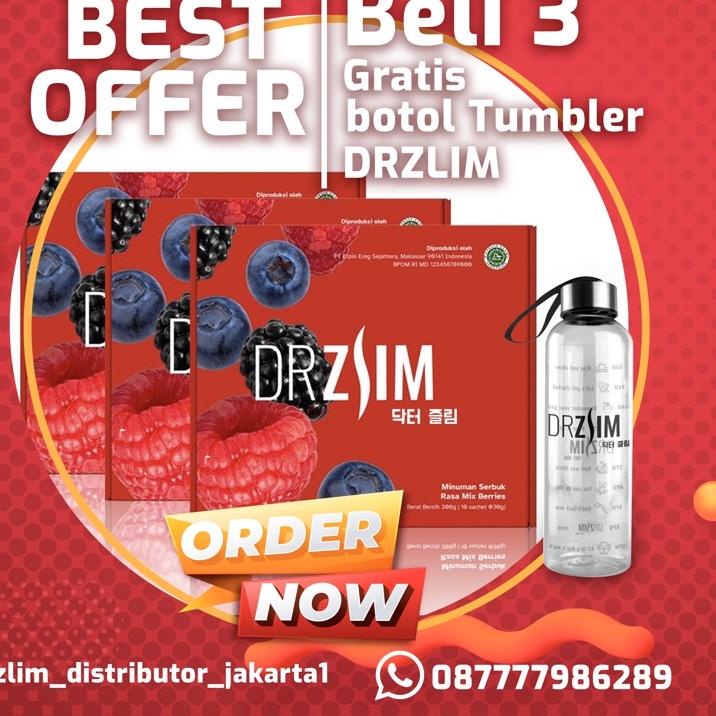 

❆ READY!! Beli 3 Box Gratis gift. DRZLIM(,fiber,diet)/box/10 sachets -HALAL ○