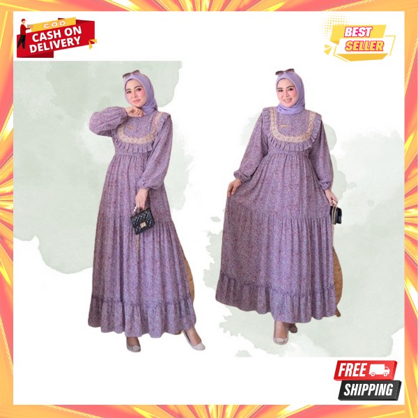 Bju Cewek Kekinian Fashion Muslimah Import Dreas Idul Fitri Outfit Lebaran Pakaian Lebaran Wanita Ke