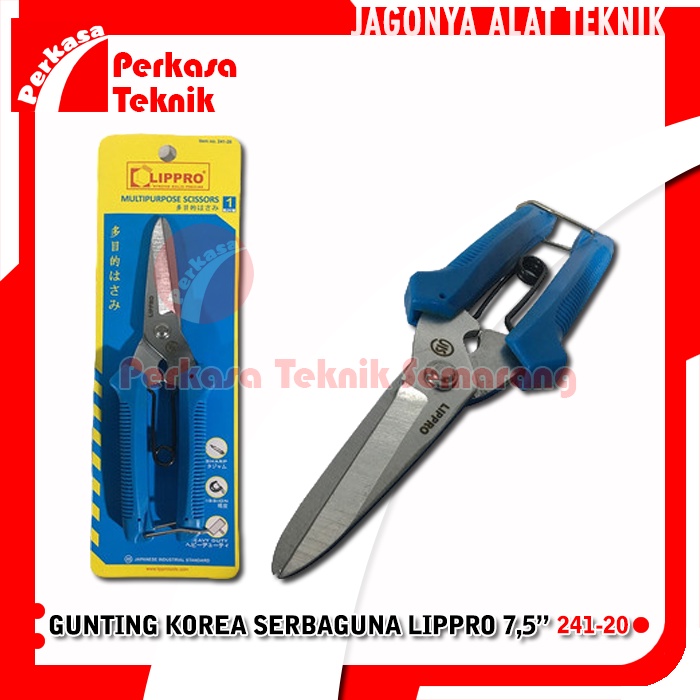 

Gunting Korea 7,5" Lippro 241-20 Multipurpose Scissors Serbaguna
