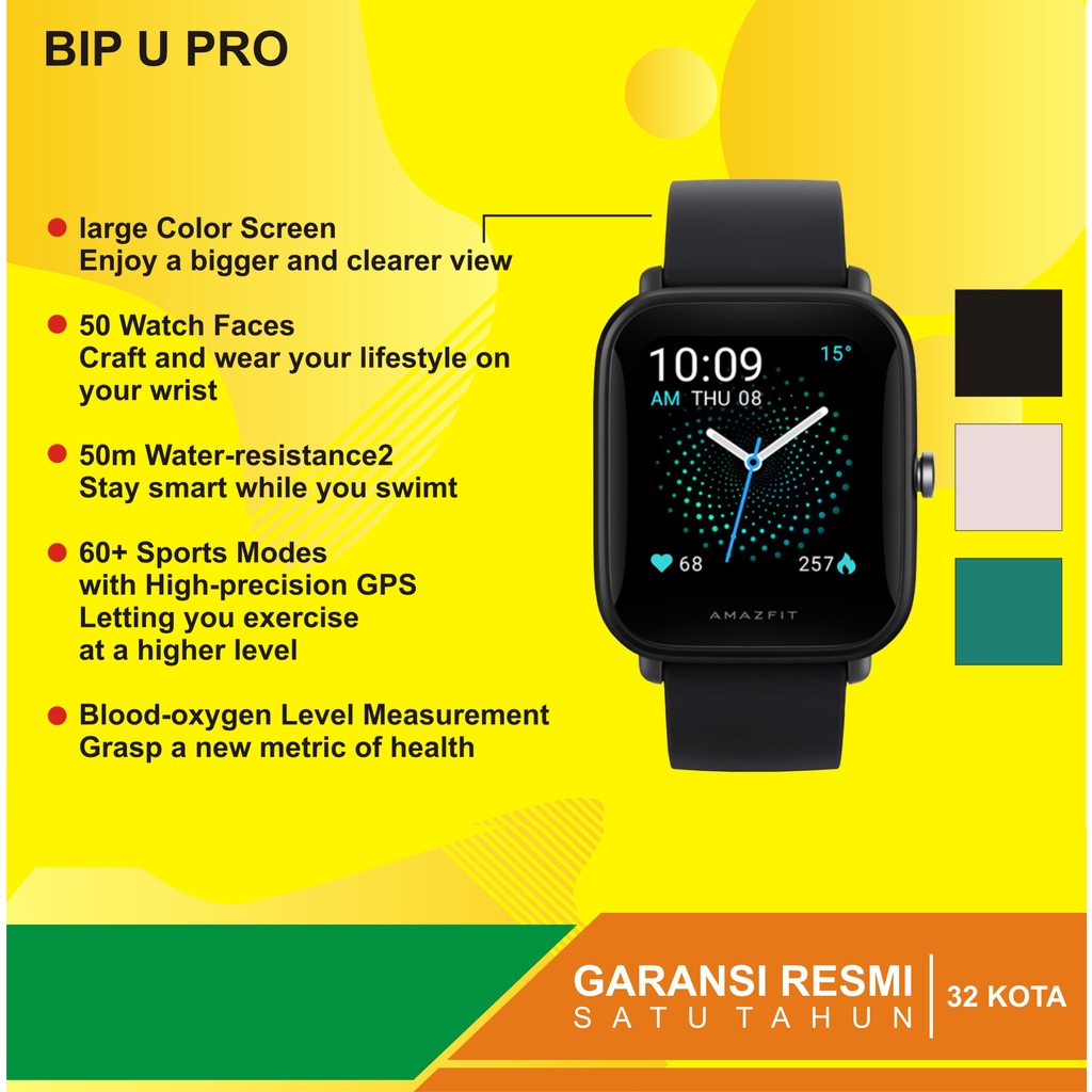 Amazfit Bip U PRO Series Smartwatch - Garansi Resmi 1tahun