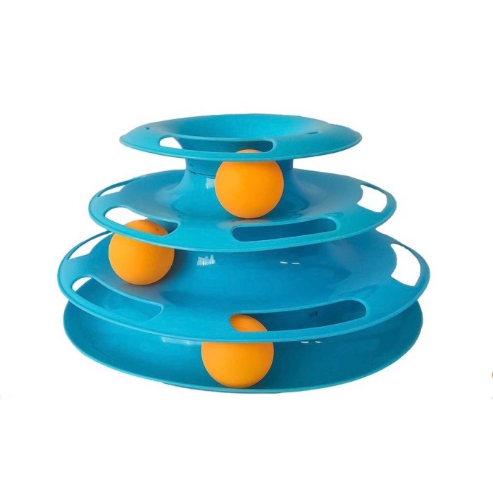 Terlaris Cat Tower Ball Kucing Cat Toy Play Ball Bola Track 3 Tingkat