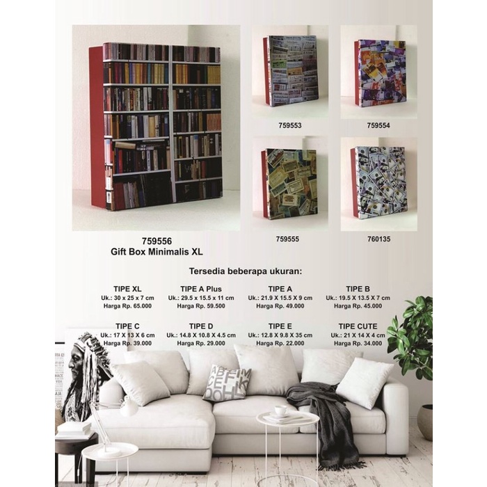 

Terlaris Kotak Kado/Kotak Hadiah/Gift Box Minimalis Xl_Vintage Aneka Buku