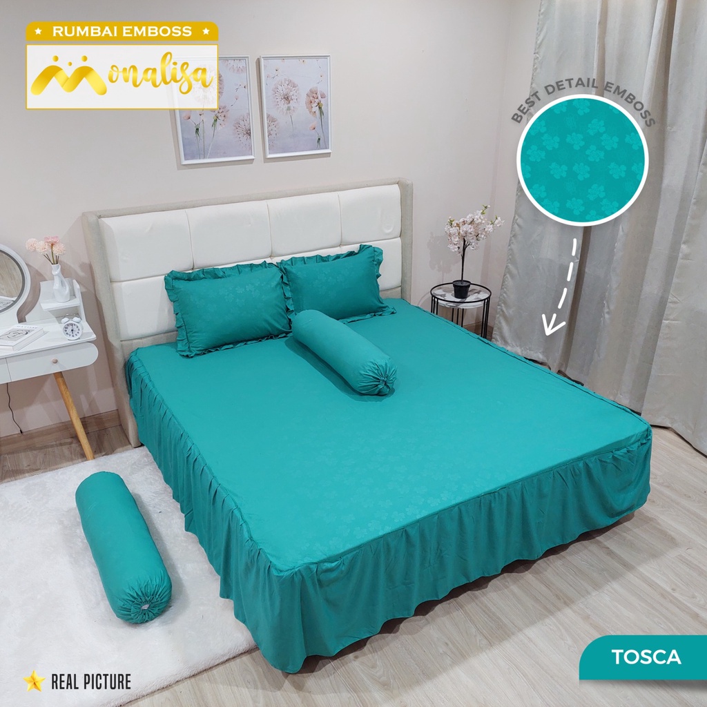 Monalisa Emboss Sprei Rumbai Uk 160/180 - Tosca