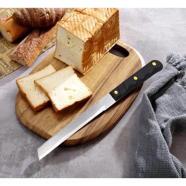 [GROSIR] PISAU ROTI PANJANG BREAD KNIFE PEMOTONG 2 SISI DOUBLE SIDE BERGERIGI MULTIFUNGSI