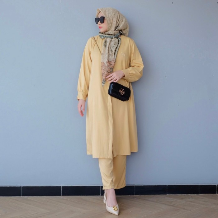 Khimar Syari DYN Basic Dara Set | One Set Tunik Muslim Wanita - Chesee T9A8